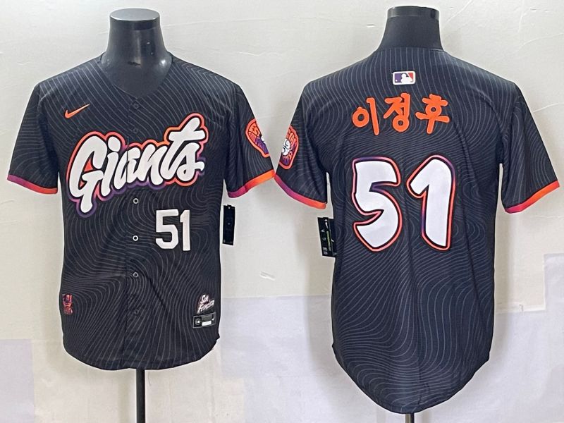 Men 2025 San Francisco Giants #51 J.H.Lee Black Joint Name Nike MLB Jersey style 43